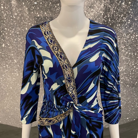 Emilio Pucci Beaded Wrap Dress - Picture 3 of 12